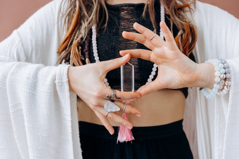 A person gently stretching, focusing on body and breath connection.